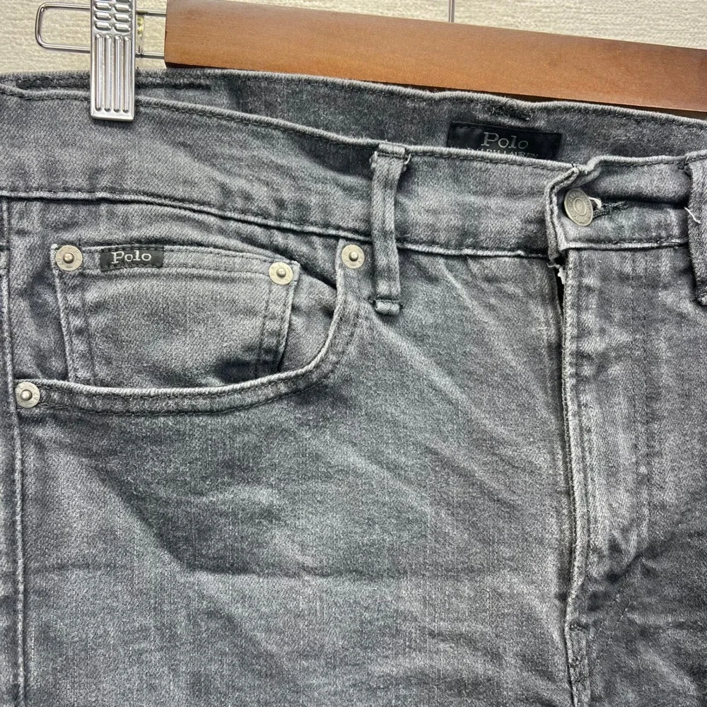 Polo Ralph Lauren Prospect‎ Straight Jeans Mens 33x32 (34/30) Black Faded Denim